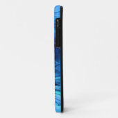 Fractal veren blauw Case-Mate iPhone case (Achterkant/links)
