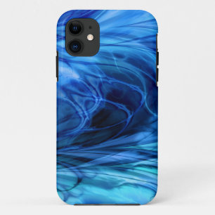 Fractal veren blauw iPhone 11 hoesje