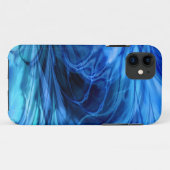 Fractal veren blauw Case-Mate iPhone case (Achterkant (horizontaal))