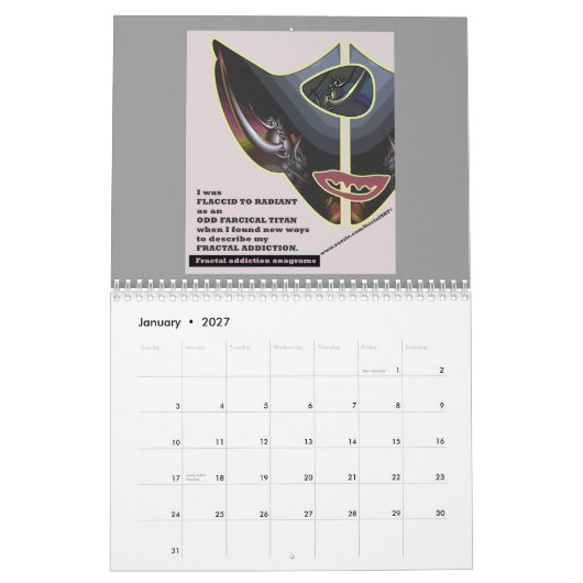 Fractal verslation anagrams 2008 kalender (Jan 2027)