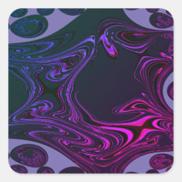 Fractal vierkante Stickers