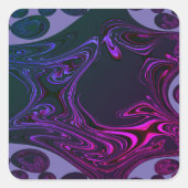 Fractal vierkante Stickers (Voorkant)