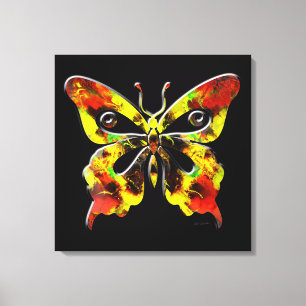 Fractal vlinder Art 1 verpakt canvas Afdruk