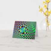 Fractal Weefsel Notecard Kaart (Gele Bloem)