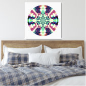 Fractal Wereldbol Artwork Canvas Afdruk (Insitu (Slaapkamer))