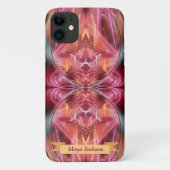 Fractal Whispers w/ Aangepaste naam Case-Mate iPhone Case (Achterkant)