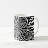 Fractal White Coffee Mok (Voorkant rechts)