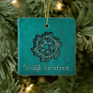 Fractal Wreath - Vrolijk fraster Keramisch Ornament
