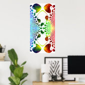 Fractal Yin Yang Mirror Poster (Thuiskantoor)