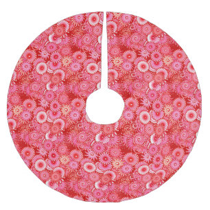 Fractal zwenkpatroon, schaduwen van diep rood kerstboom rok