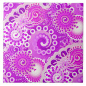 Fractal zwenkpatroon, schoppen van orchidee tegeltje (Voorkant)