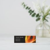 FRACTAL ZWIRL GEM MONOGRAM zwart wit geel Mini Visitekaartje (Staand voorkant)