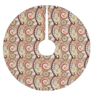 Fractal zwirl patroon, chocolade en room kerstboom rok