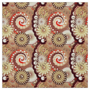 Fractal zwirl patroon, chocolade en room stof