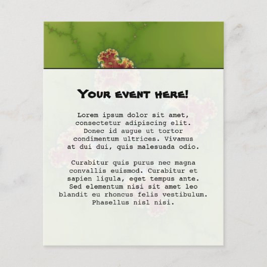 Fractalbug Picnic - Fractal Art Flyer (Voorkant)