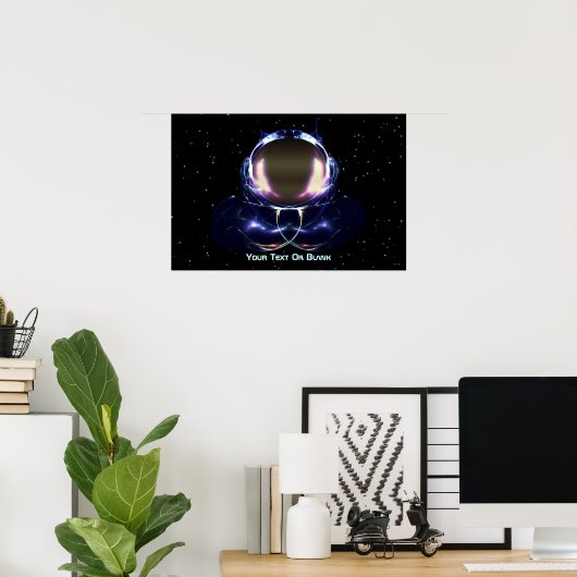 Fractale astronaut poster (Thuiskantoor)