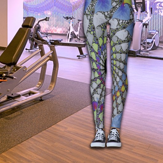 Fractale bladeren leggings