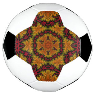 Fractale bloei in herfstkleuren voetbal
