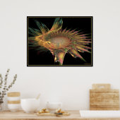 fractale bloem poster (Keuken)