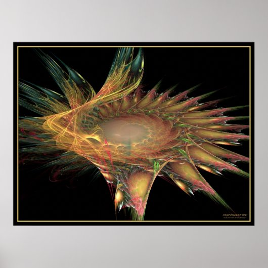 fractale bloem poster (Voorkant)