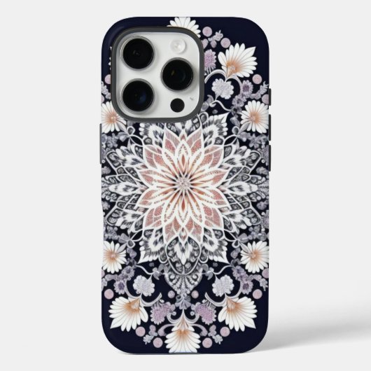Fractale bloemkunst Case-Mate iPhone case (Achterkant)