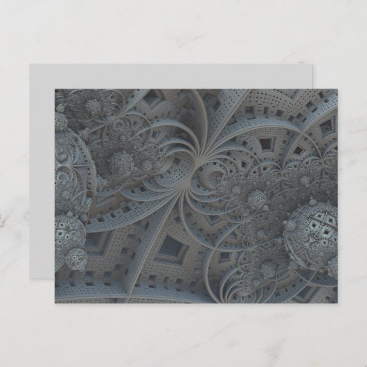 Fractale bollen briefkaart (Voorkant / Achterkant)