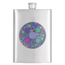 Fractale cirkels in Paarse roze blauw groen