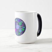 Fractale cirkels in Paarse roze blauw groen Magische Mok (Voorkant rechts)