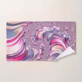 Fractale en spirale rose violet abstrait (Serviette à main)