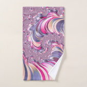 Fractale en spirale rose violet abstrait (Serviette à main)