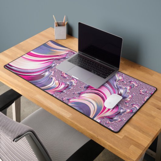 Fractale en spirale rose violet abstrait (Bureau 2)