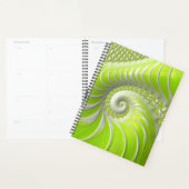 Fractale en spirale verte citron abstraite moderne (Devant avec enveloppe)