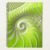 Fractale en spirale verte citron abstraite moderne (Devant)
