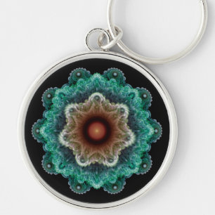 Fractale flamboyante ornament sleutelhanger