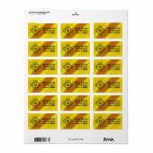 Fractale geometrie adreslabel etiket (Full Sheet)