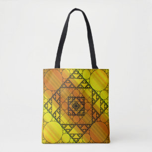 Fractale geometrie all-over-print tas