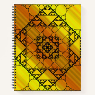 Fractale geometrie spiraal notebook notitieboek