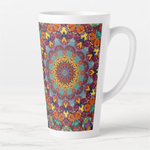 Fractale Kaleidoscoop Mandala Patroon-64351 Latte Mok
