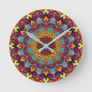 Fractale Kaleidoscoop Mandala Patroon-64351 Ronde Klok