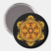 Fractale kunst mandala magneet (Voorkant / Achterkant)
