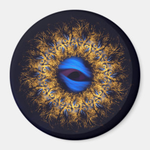 Fractale mandala koningsoog magneet