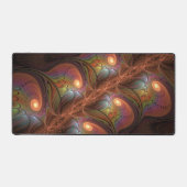 Fractale marron abstrait fluorescent coloré trippy (Recto)