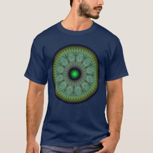 Fractale oosterse ronde patroon t-shirt