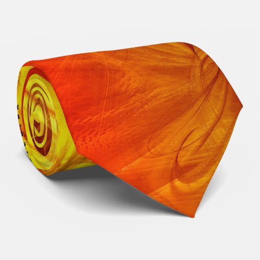 Fractale orange : Cravate (Roulé)