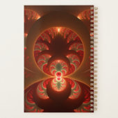 Fractale orange rouge moderne abstraite lumineuse (Dos)