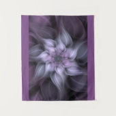 Fractale paarse bloem wandkleed (Voorkant)
