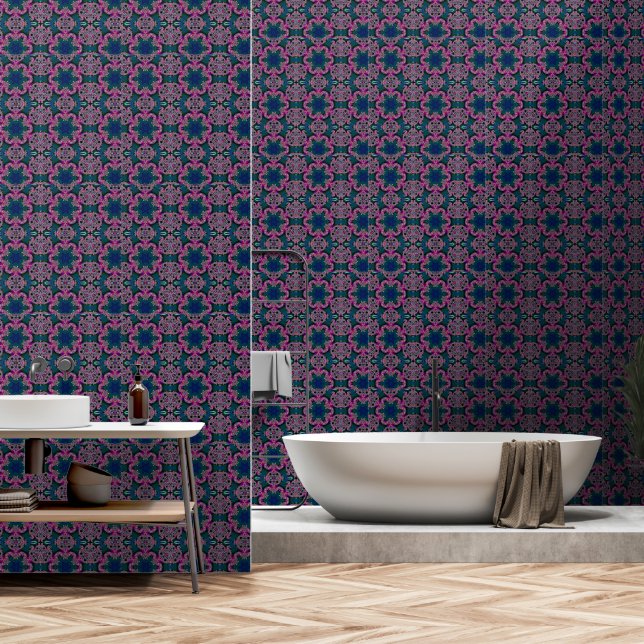 Fractale radiantie behang (Badkamer)