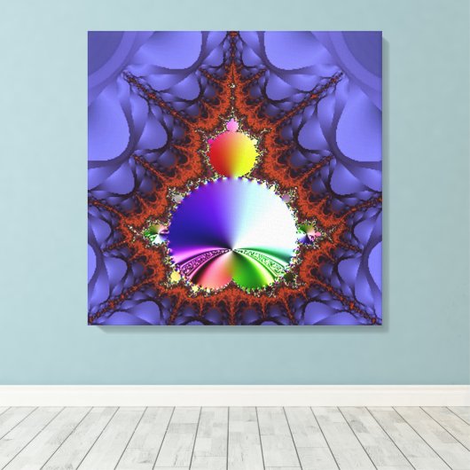 Fractale reis canvas afdruk (Insitu (Houten vloer))