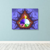 Fractale reis canvas afdruk (Insitu (Houten vloer))