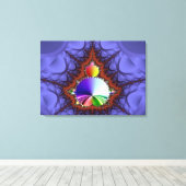 Fractale reis canvas afdruk (Insitu (Houten vloer))